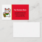 Lucky Cat Shopkeeper Visitekaartje (Voorkant / Achterkant)