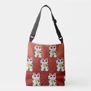 Lucky Cat Super Fortune Cute Cartoon Design Crossbody Tas