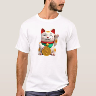 Lucky Cat T-Shirt   Symbool van Geluk en Voorspoed