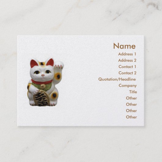 Lucky Cat Visitekaartje (Voorkant)