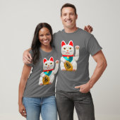 Lucky Cat Waving Arm Good Luck T-shirt (Unisex)