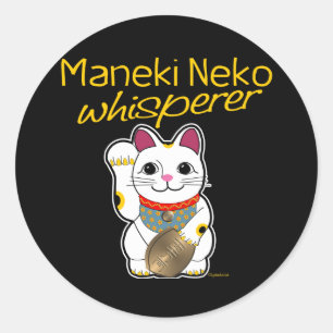 Lucky Cat Whisperer Ronde Sticker