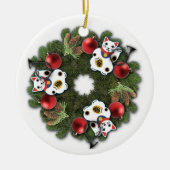 Lucky Cat Wreath Ornament (Voorkant)
