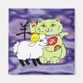 Lucky Cat Year of the Sheep Magneet (Voorkant)