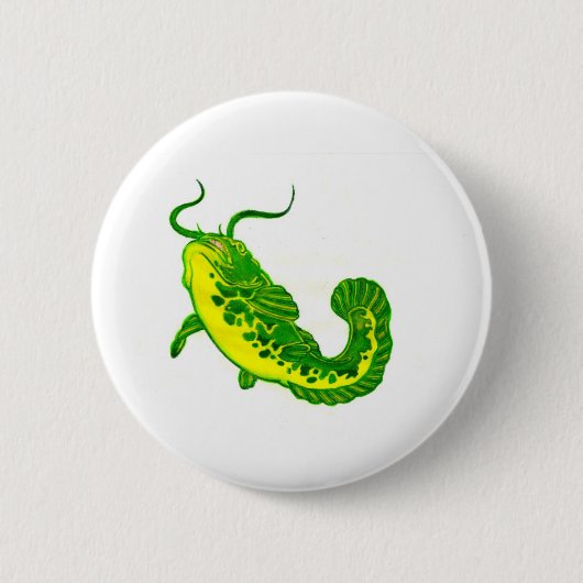 Lucky Catfish Ronde Button 5,7 Cm (Voorkant)