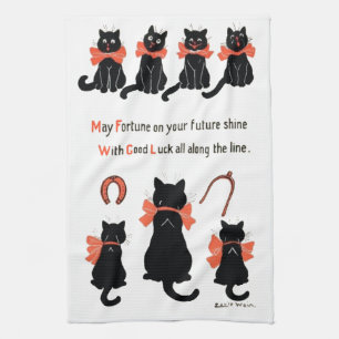 Lucky Cats, Louis Wain Theedoek