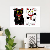 Lucky Cats Poster (Thuiskantoor)