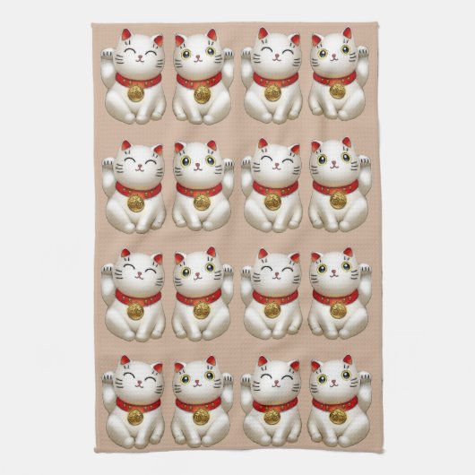 Lucky Cats Theedoek (Verticaal)