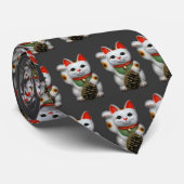Lucky Cats Tie Stropdas (Opgerold)
