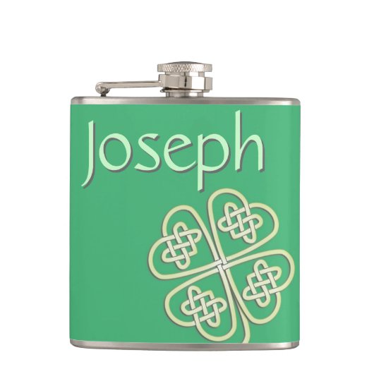 Lucky Celtic Clover Liquor Flask Heupfles (Voorkant)