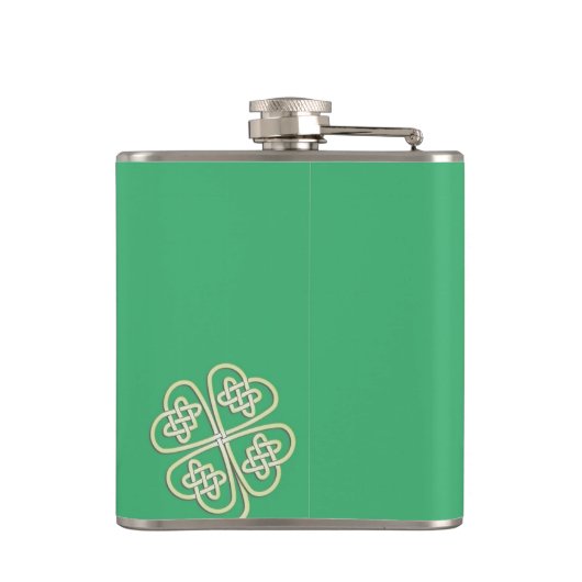 Lucky Celtic Clover Liquor Flask Heupfles (Achterkant)
