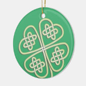 Lucky Celtic Clover Round Ornament (Links)