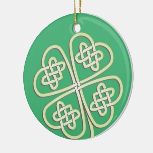 Lucky Celtic Clover Round Ornament (Links)