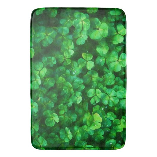 Lucky Celtic Irish Green Shamrocks Badmat (Voorkant Verticaal)