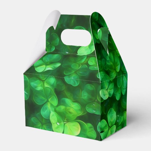 Lucky Celtic Irish Green Shamrocks Bedankdoosjes (Achterkant)