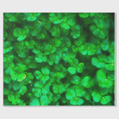 Lucky Celtic Irish Green Shamrocks Cadeaupapier (Vlak)