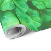Lucky Celtic Irish Green Shamrocks Cadeaupapier (Rol Hoek)