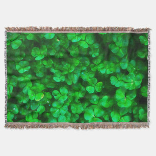 Lucky Celtic Irish Green Shamrocks Deken