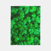 Lucky Celtic Irish Green Shamrocks Fleece Deken (Voorkant)