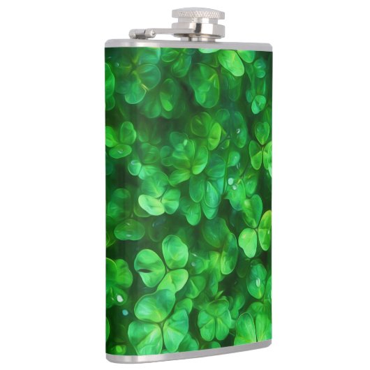 Lucky Celtic Irish Green Shamrocks Heupfles (Rechts)