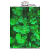 Lucky Celtic Irish Green Shamrocks Heupfles (Achterkant)