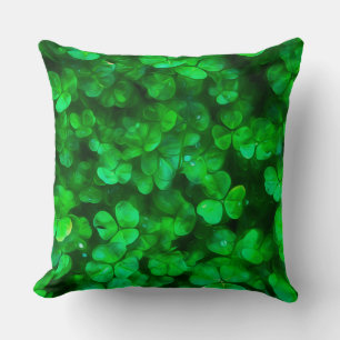 Lucky Celtic Irish Green Shamrocks Kussen