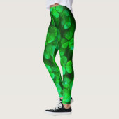 Lucky Celtic Irish Green Shamrocks Leggings (Links)