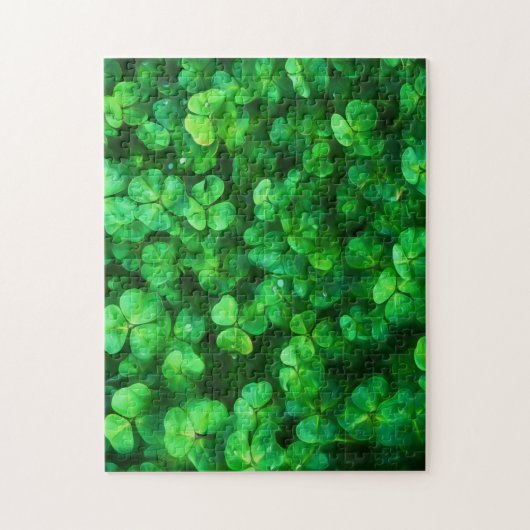 Lucky Celtic Irish Green Shamrocks Legpuzzel (Verticaal)