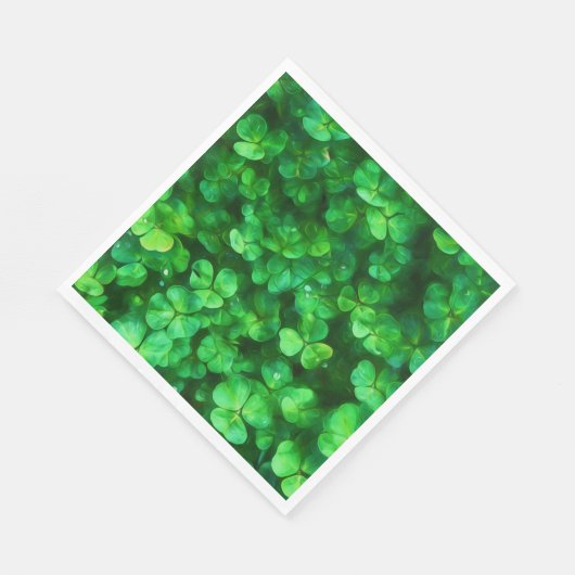 Lucky Celtic Irish Green Shamrocks Servetten (Hoek)