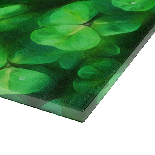 Lucky Celtic Irish Green Shamrocks Snijplank (Hoek)
