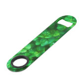Lucky Celtic Irish Green Shamrocks Speed Flessenopener (Voorkant Gekanteld)