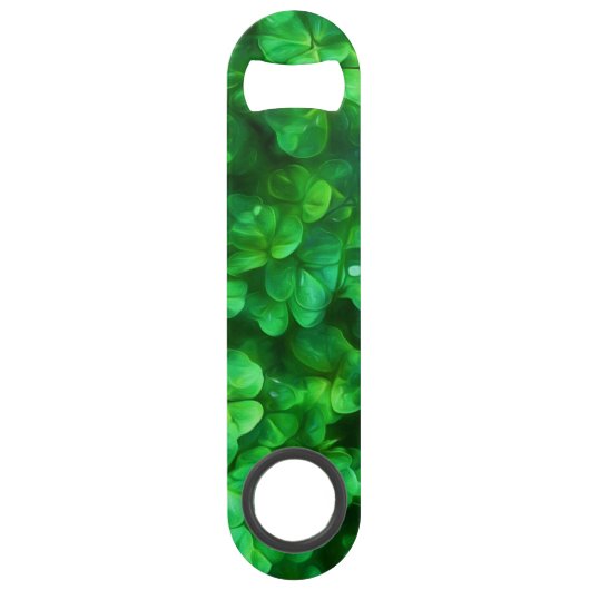 Lucky Celtic Irish Green Shamrocks Speed Flessenopener (Voorkant)