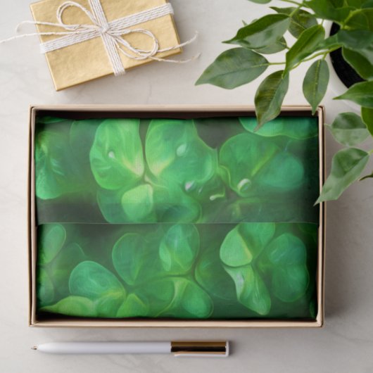 Lucky Celtic Irish Green Shamrocks Tissuepapier (Geschenk)