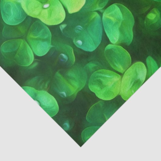 Lucky Celtic Irish Green Shamrocks Tissuepapier (Detail)