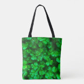 Lucky Celtic Irish Green Shamrocks Tote Bag (Achterkant)