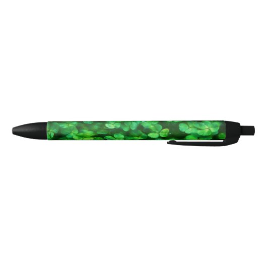 Lucky Celtic Irish Green Shamrocks Zwarte Inkt Pen (Bodem)