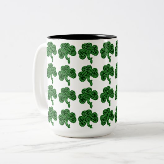 Lucky Celtic Shamrock Mok (Voorkant links)