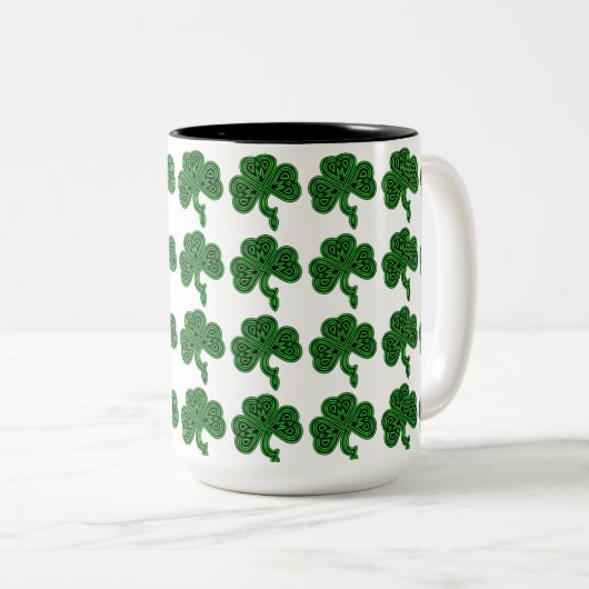 Lucky Celtic Shamrock Mok (Voorkant rechts)