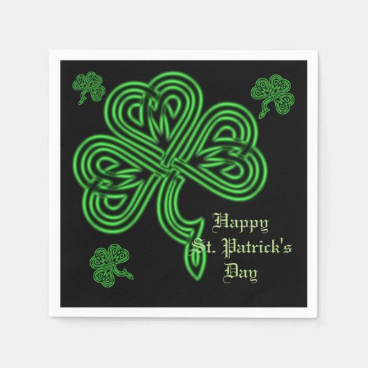Lucky Celtic Shamrock Napkins Servet (Voorkant)