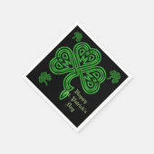 Lucky Celtic Shamrock Napkins Servet (Hoek)