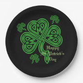 Lucky Celtic Shamrock Paper-Borden Papieren Bordje (Voorkant)