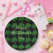 Lucky Celtic Shamrock Pattern-Borden Papieren Bordje (Feest)