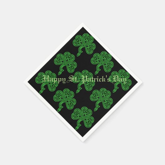 Lucky Celtic Shamrock Pattern Napkins Servetten (Hoek)