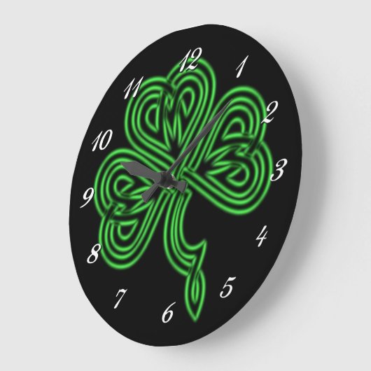 Lucky Celtic Shamrock Wall klok (Hoek)