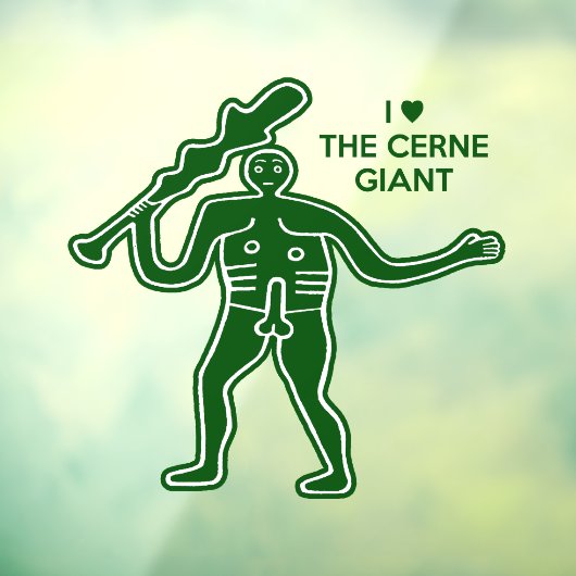 Lucky Cerne Giant Fertility Symbol Raamsticker (Vel 3)