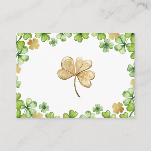 Lucky Charm Baby Luier Raffle Kaart (Achterkant)