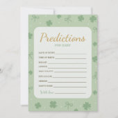 Lucky Charm Baby Predictions Card Kaart (Voorkant)