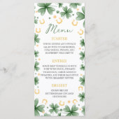 Lucky Charm Baby Shower 4x9 Menu Card (Voorkant)