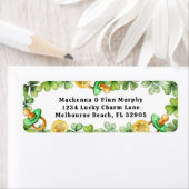 Lucky Charm Baby shower adreslabel Etiket (Insitu)