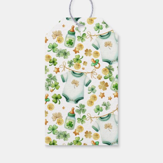 Lucky Charm Baby Shower Bedankkaartje Cadeaulabel (Achterkant)